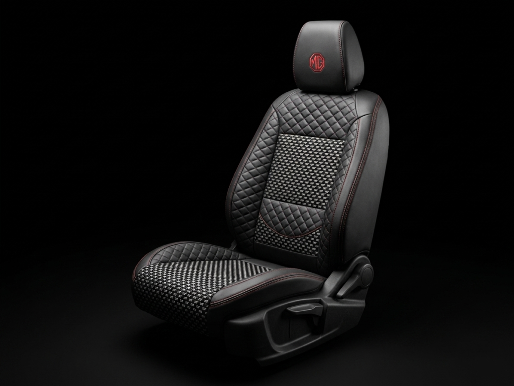 MGS-001 - MG Seat Covers | Custom Fit for MG ZS, HS, MG3 & MG4 | Black or Red Stitching